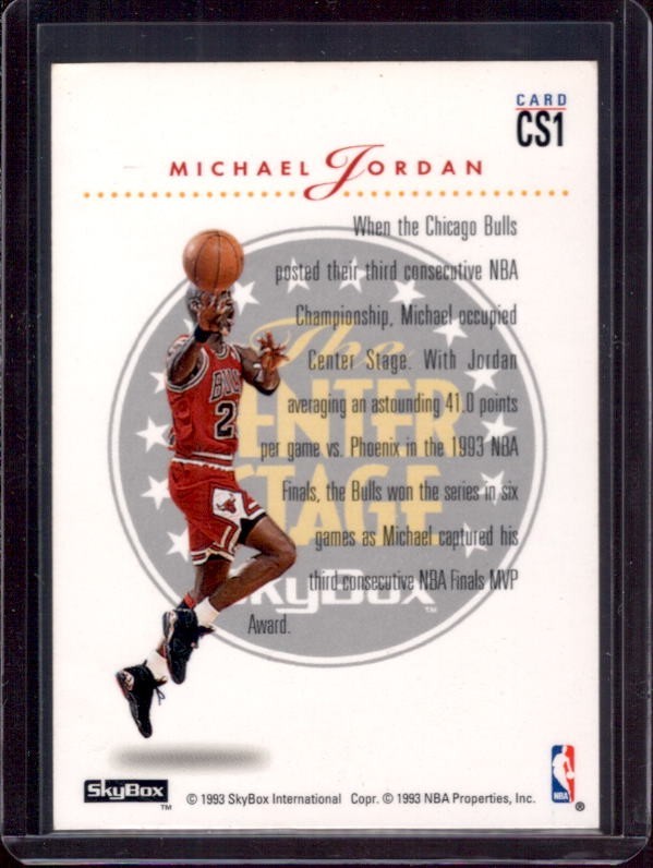 MICHAEL JORDAN 1993-94 Skybox Premium The Center Stage Insert #CS1