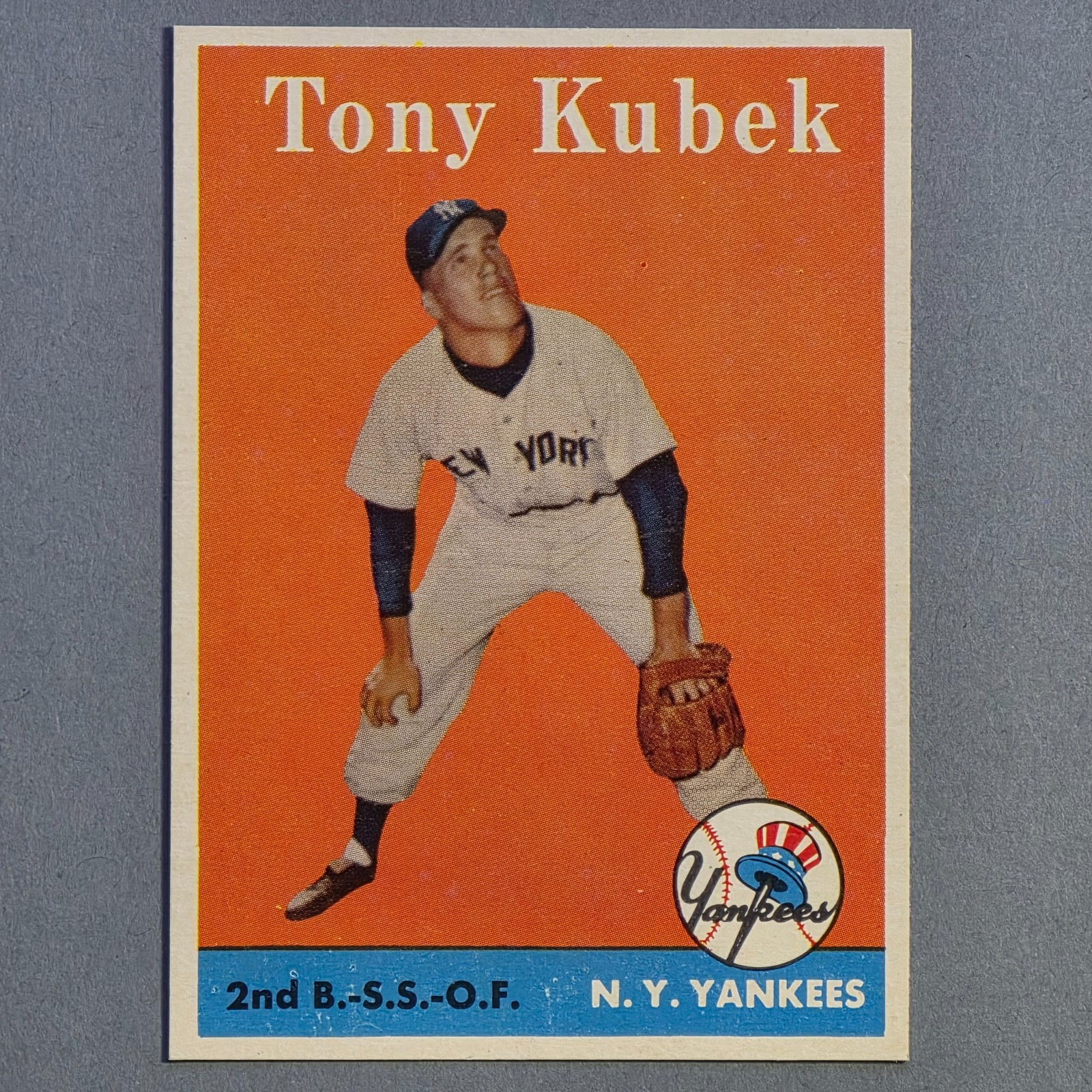 1958 Topps #393 Tony Kubek – New York Yankees – Nm-Mt