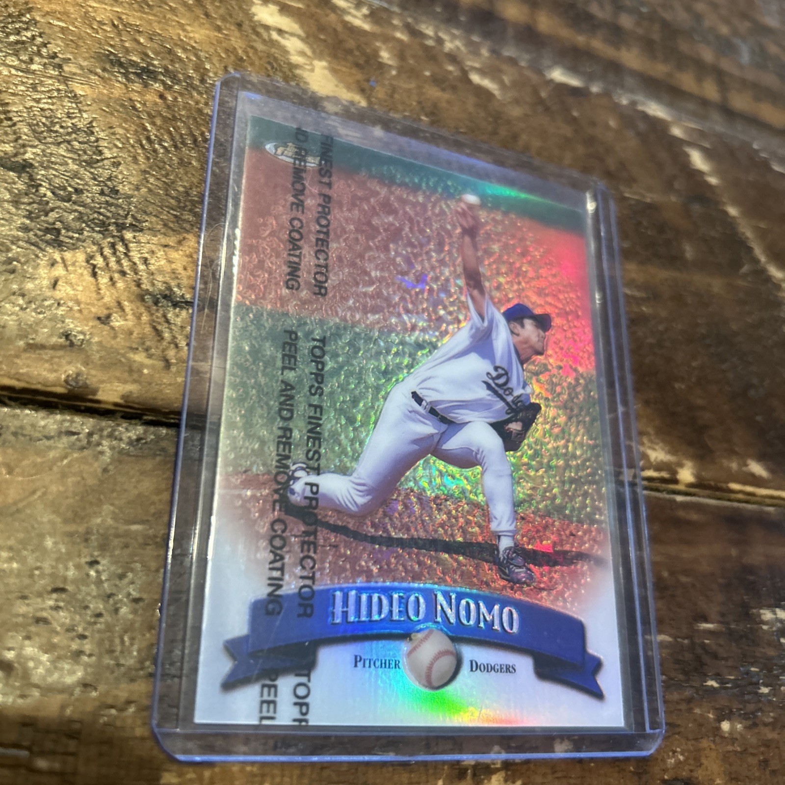 1998 Topps Finest Refractor Hideo Nomo Dodgers #240R w/ Protective Cover