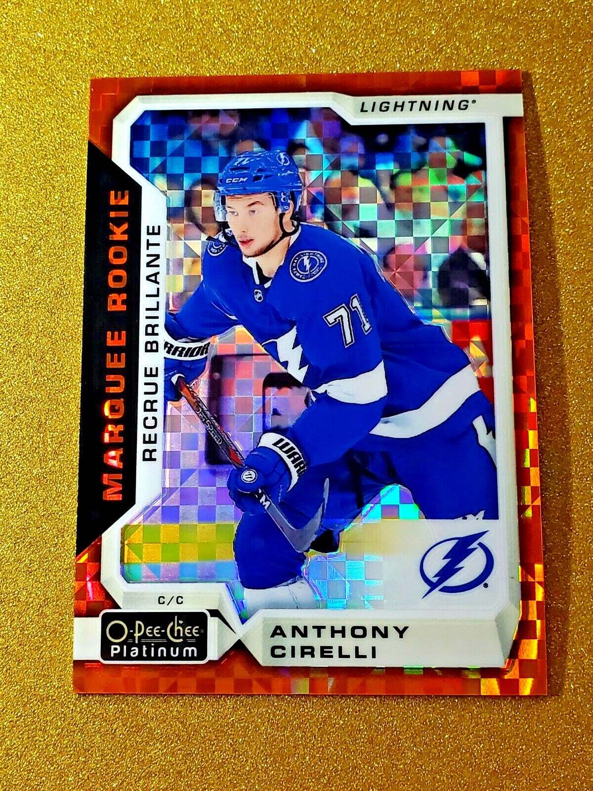 2018-19 Anthony Cirelli Platinum Marquee Rookie Orange Checkers /25 Mint #154 🧡