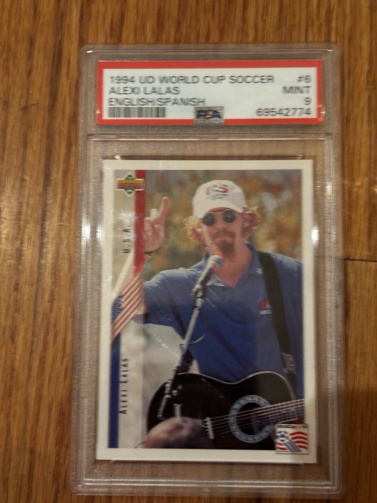 1994 Upper Deck World Cup Soccer Alexi Lalas English/Spanish PSA 9