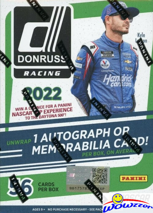 2022 Panini Donruss Nascar Racing Sealed Blaster Box-AUTO/MEM+LIME PARALLELS