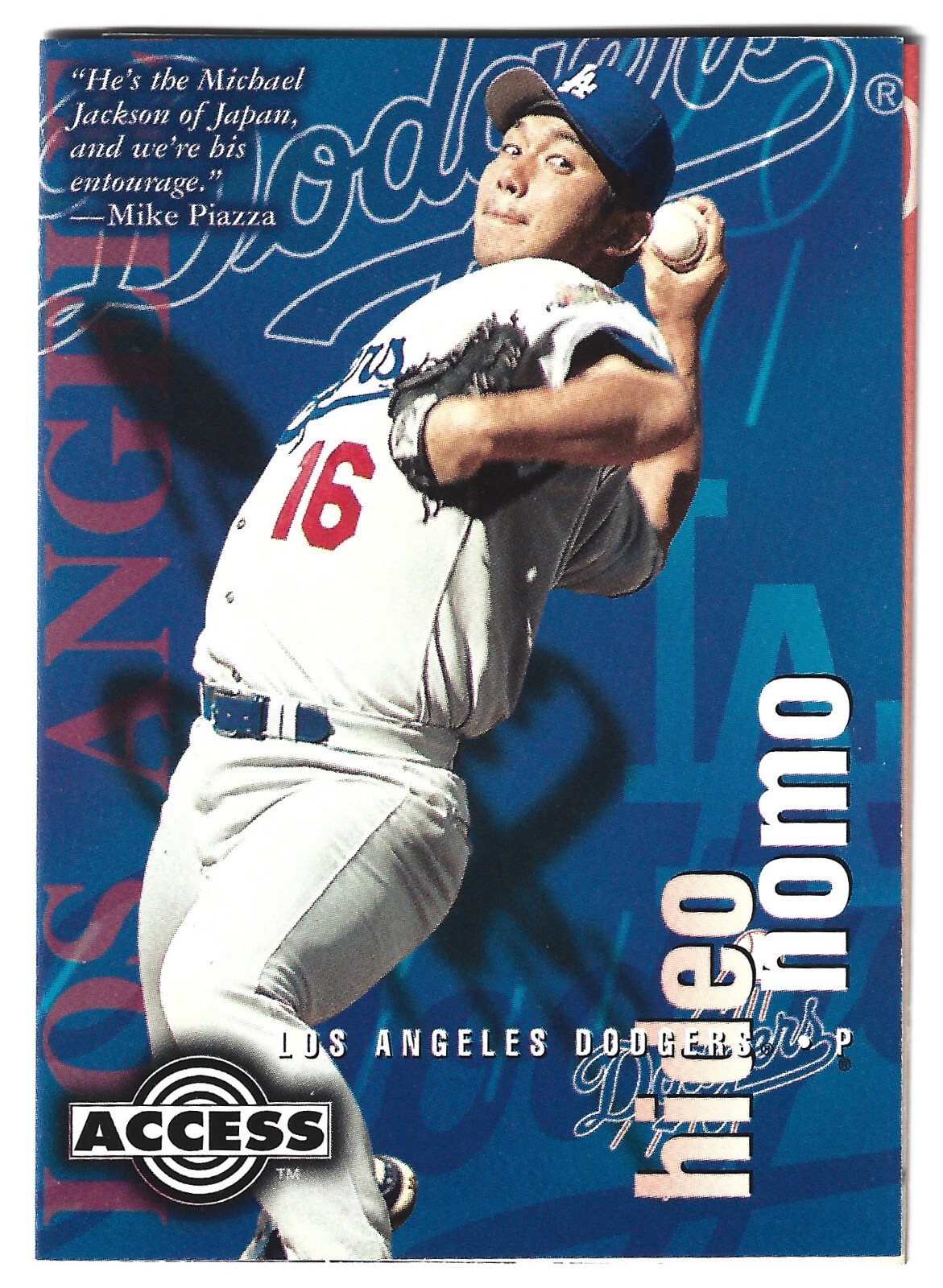 1996 Circa Access – Hideo Nomo – #20 – Los Angeles Dodgers – NrMt