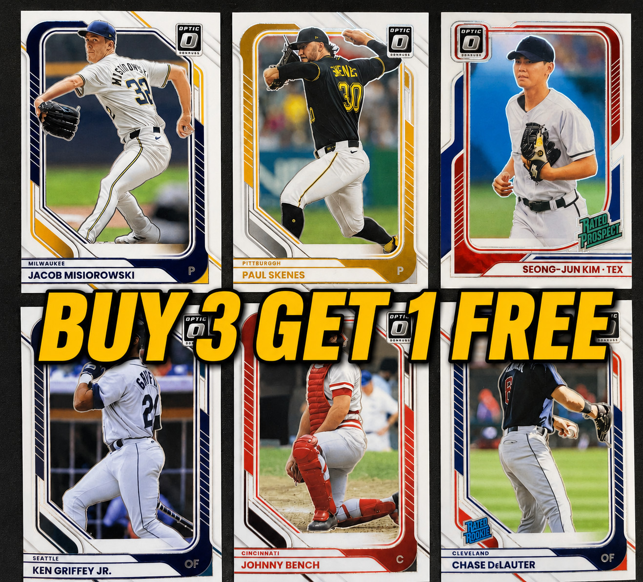 2026 Donruss Optic Baseball BASE SINGLES #1-200 – You Pick & Complete Your Set