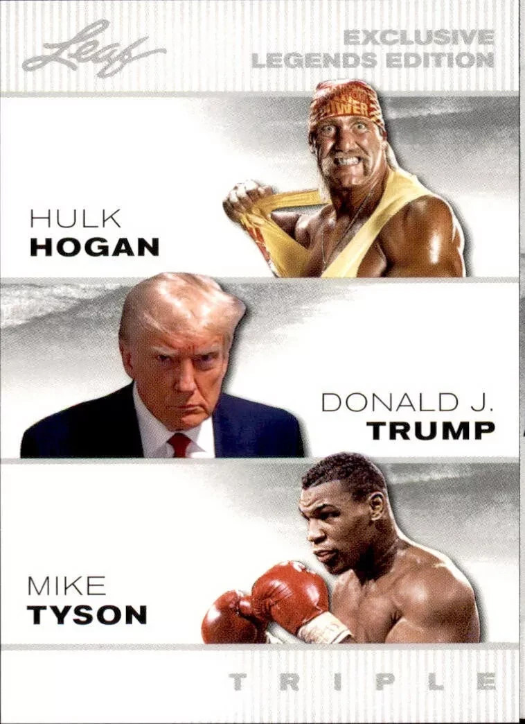 Hulk Hogan/Donald J. Trump/Mike Tyson 2024 LEAF EXCLUSIVE LEGENDS Card #ELE-39