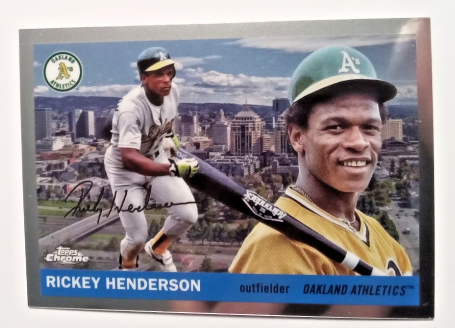 Rickey Henderson 2025 Topps Chrome Platinum Anniversary City Variation Case Hit