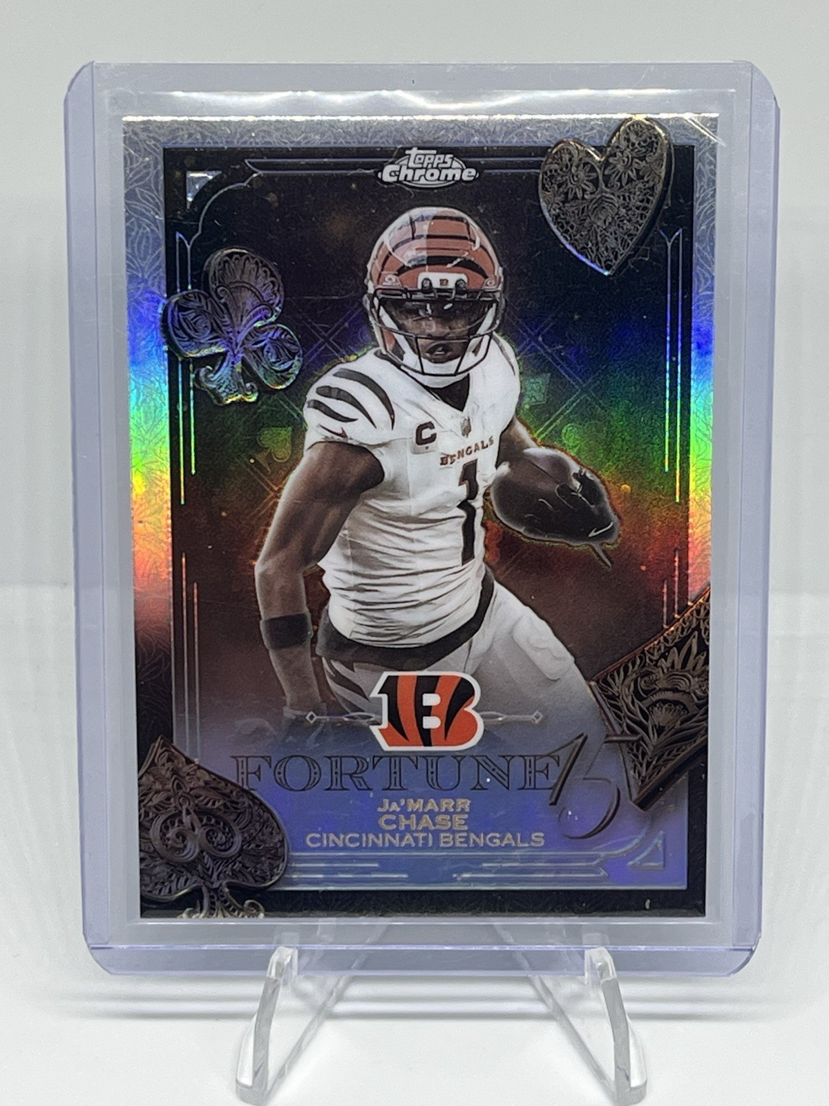 2025 Topps Chrome Ja’Marr Chase Refractor inserts Power Players/Fortune 15 – Lot