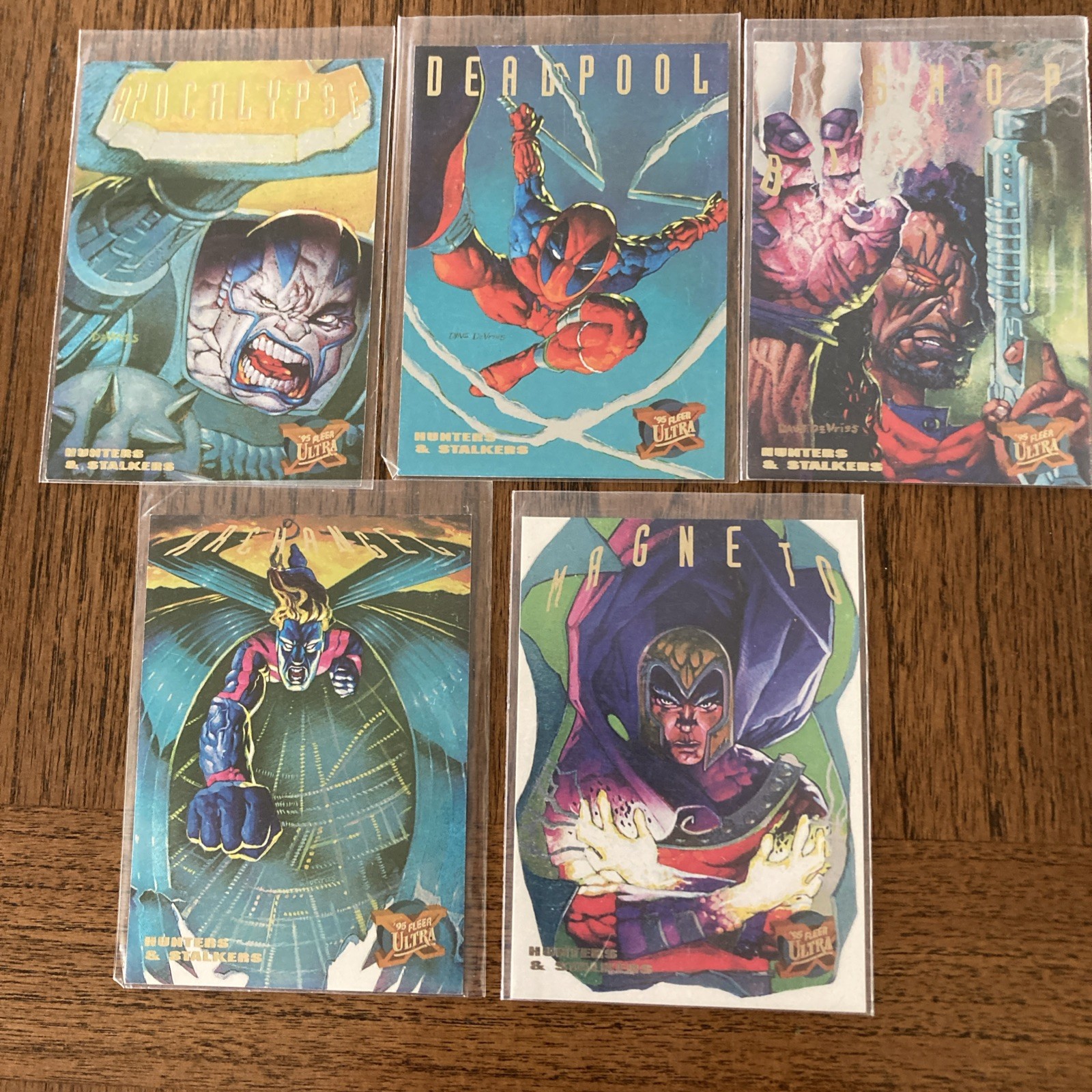 1995 Fleer Ultra X-Men Hunters and Stalkers INSERTS 1,3,5,8,9