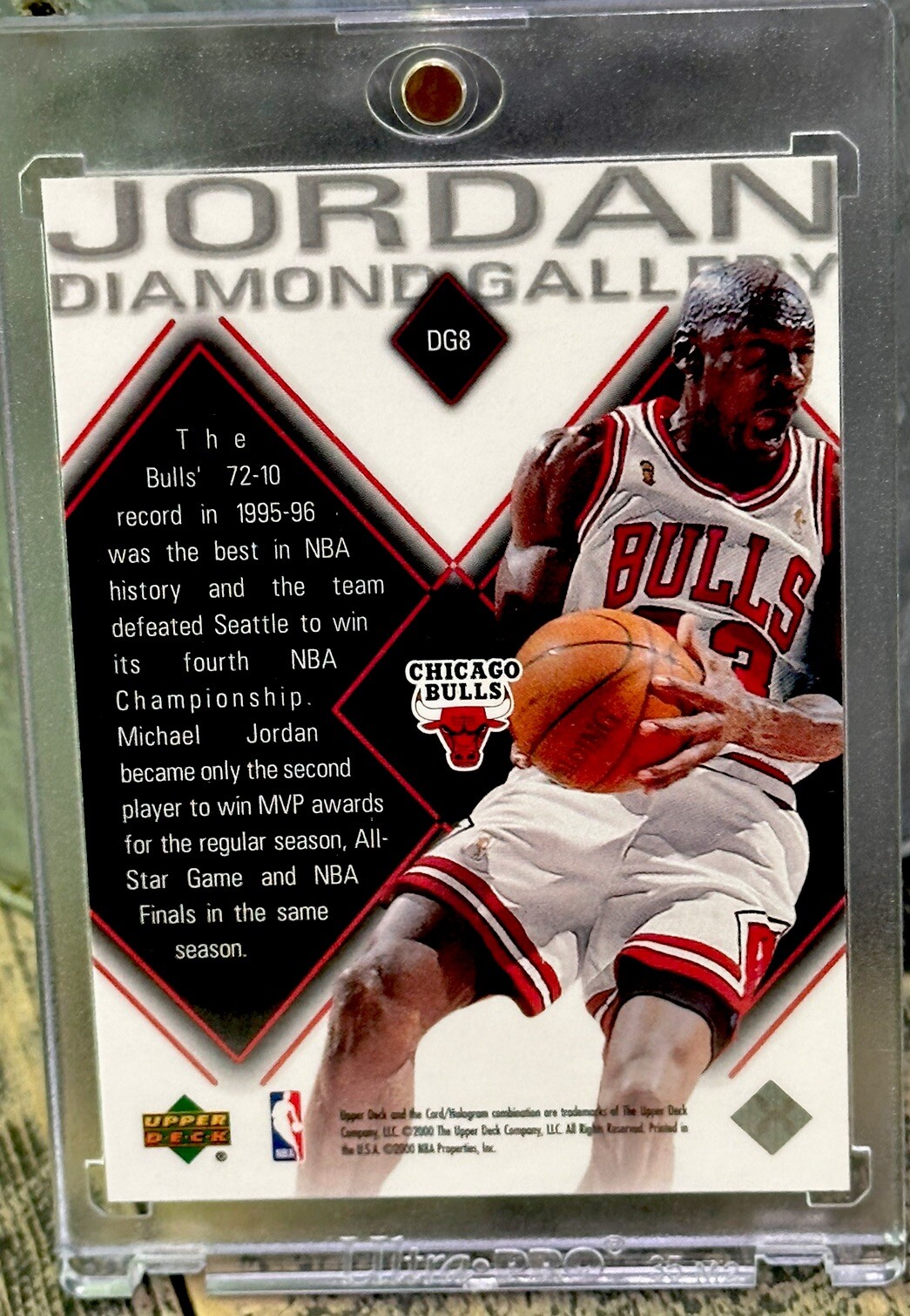 Michael Jordan Card REFRACTOR RAINBOW HOLO FOIL RARE INSERT BULLS JERSEY #23
