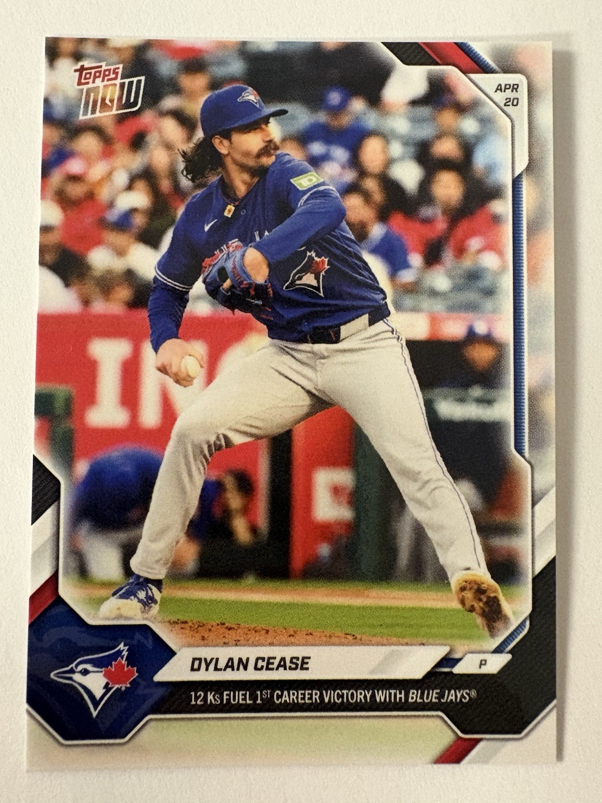 2026 Topps Now #101 Dylan Cease 12 Ks In 1st Toronto Blue Jays Win SP Base