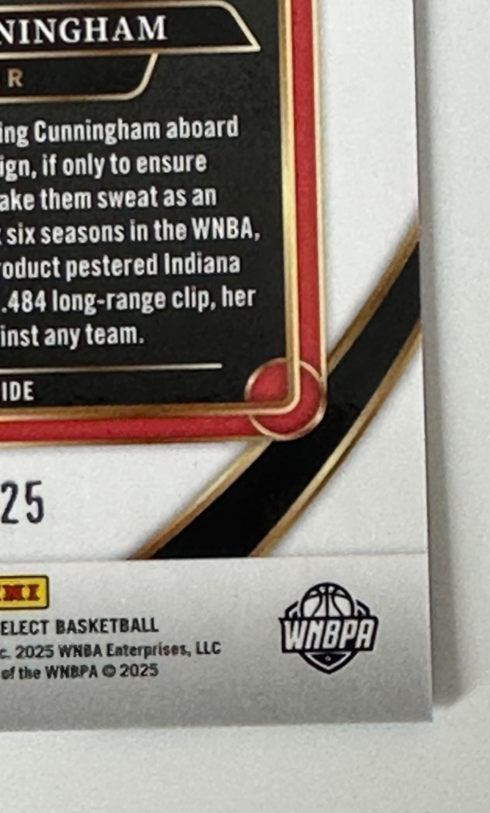 2025 Select WNBA Sophie Cunningham Tie Dye eBay 1/1 **COURTSIDE TIE DYE** 02/25