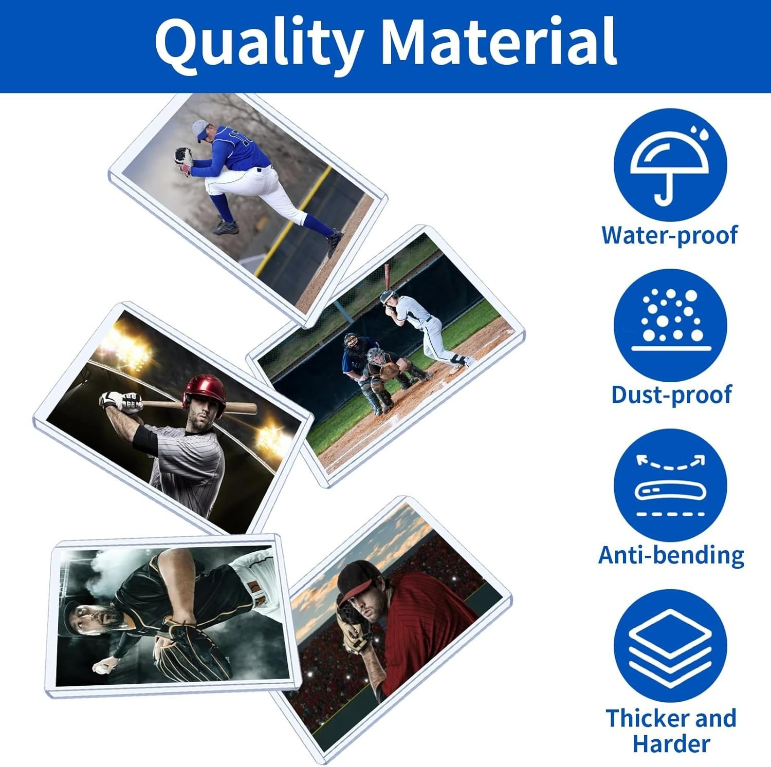 Trading Card Sleeves Hard Plastic Clear Case Holder Baseball Card Toploader