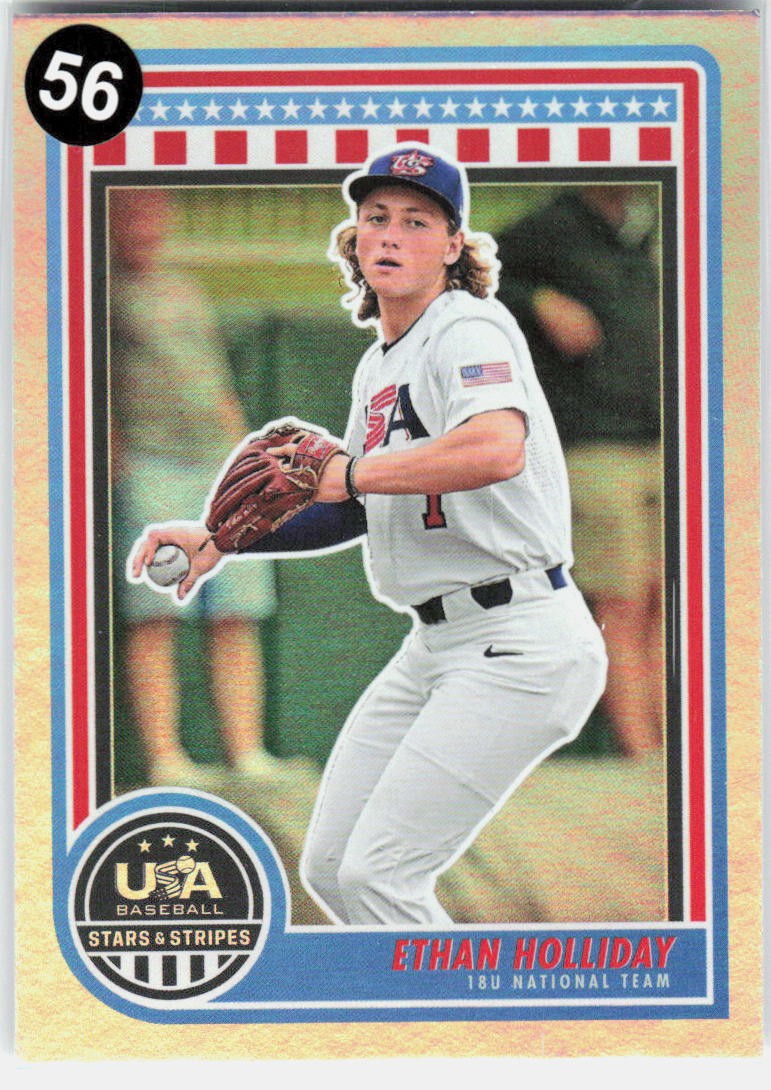 2025 Panini Stars & Stripes USA Baseball #14 Ethan Holliday