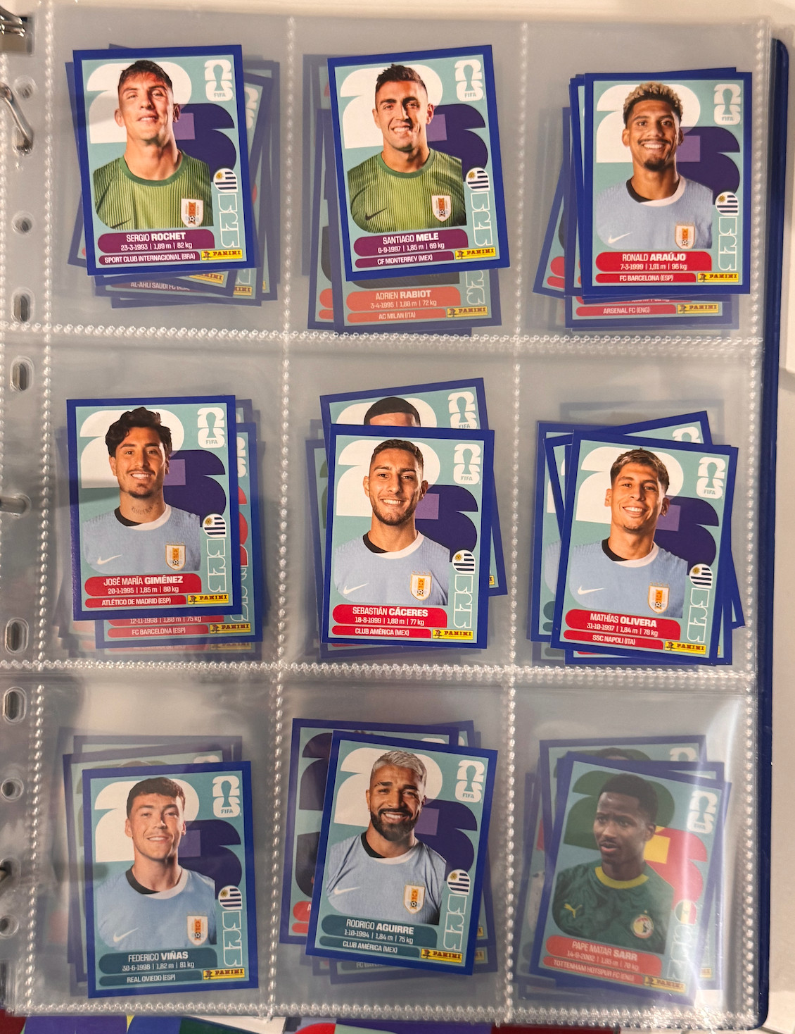 2026 Panini FIFA World Cup Sticker Blue Parallel Complete Lot FWC Group A B C