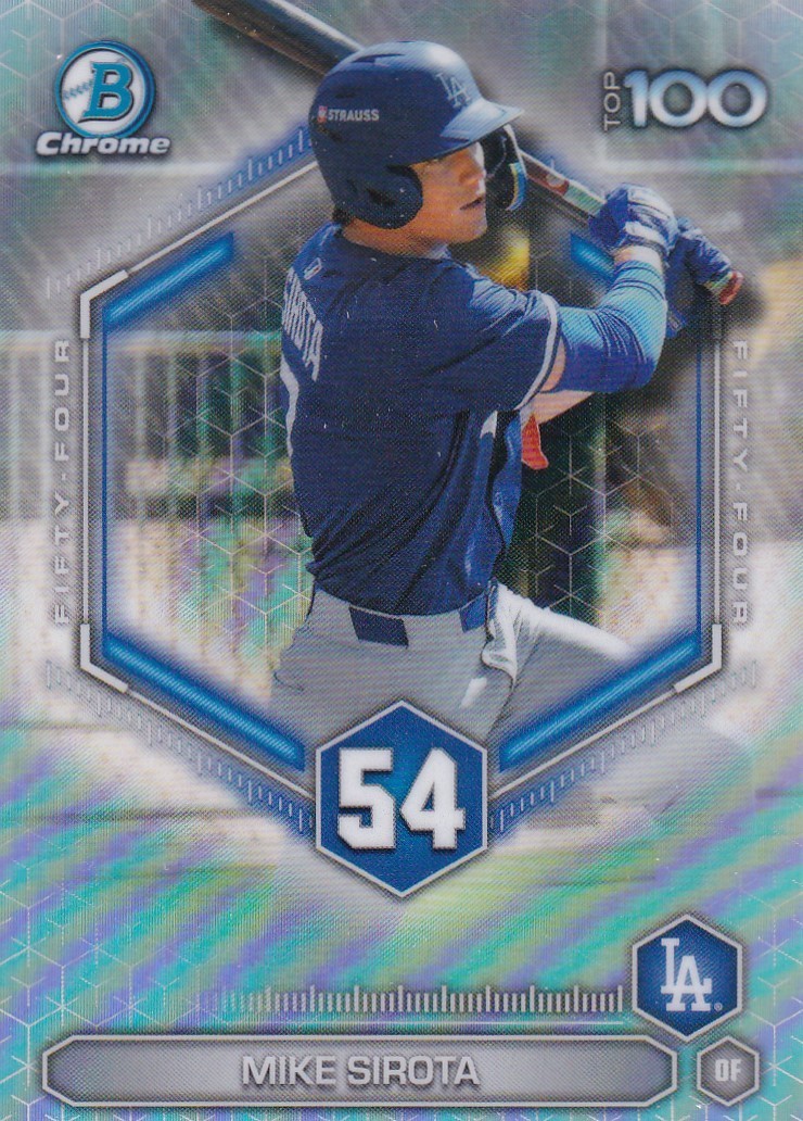 MIKE SIROTA BOWMAN CHROME ROOKIE SCOUT’S TOP 100 RC DODGERS #BTP-54 2026 26