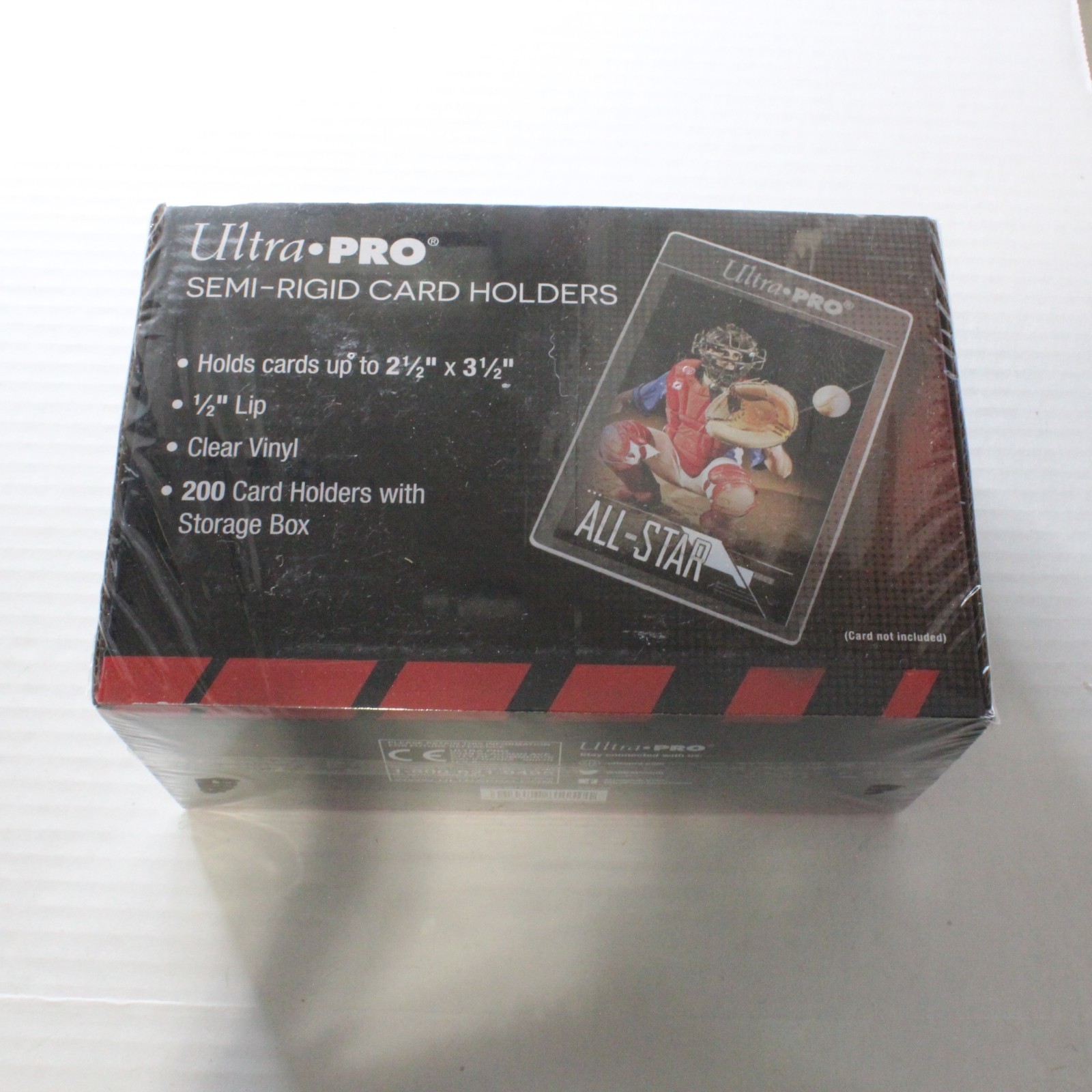 Ultra Pro Semi-Rigid Card Holder Unopened Box of 200 Standard Sized Holders New