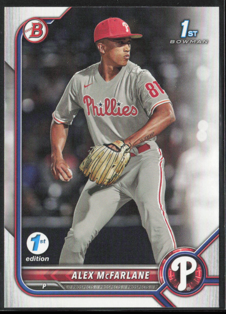 2022 Bowman Draft 1st Edition Alex McFarlane BD-117 1st | Philadelphia Phillies