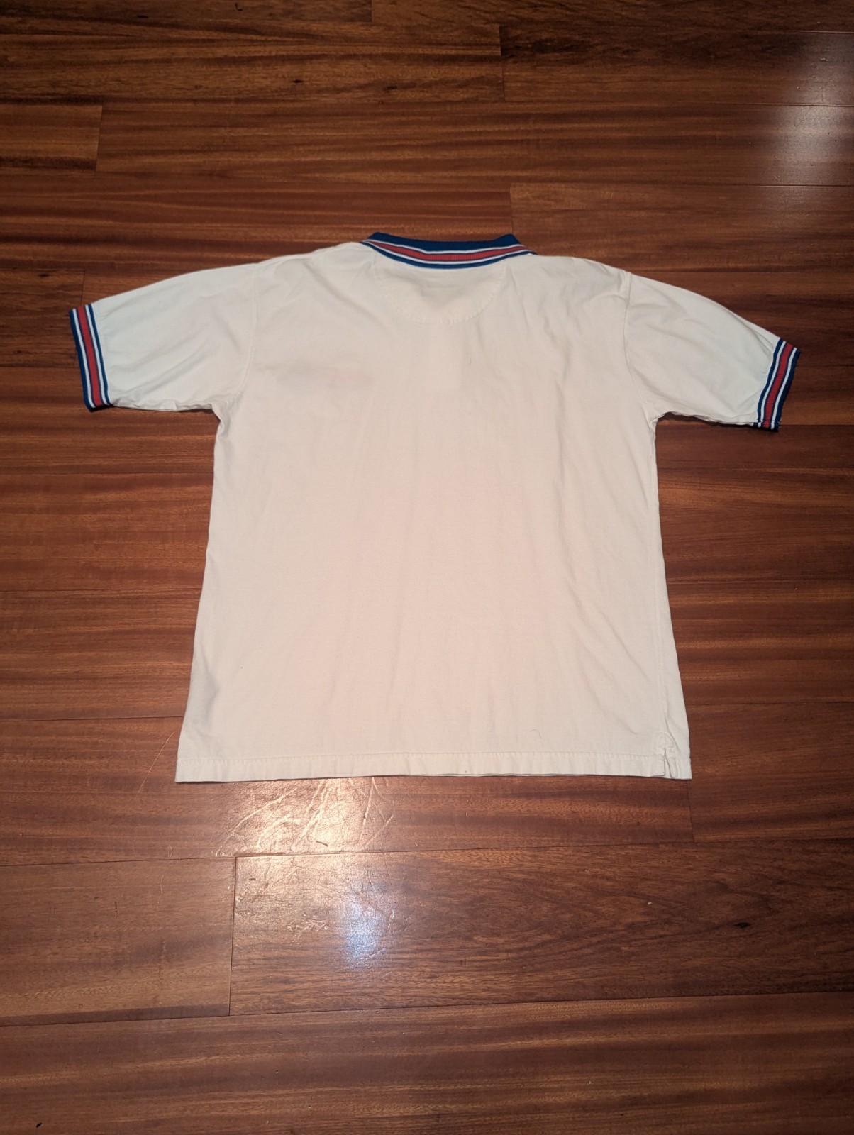 VTG Detroit Pistons Mens Polo Shirt Large Pro Edge Y2K Cotton White Old Logo 90s