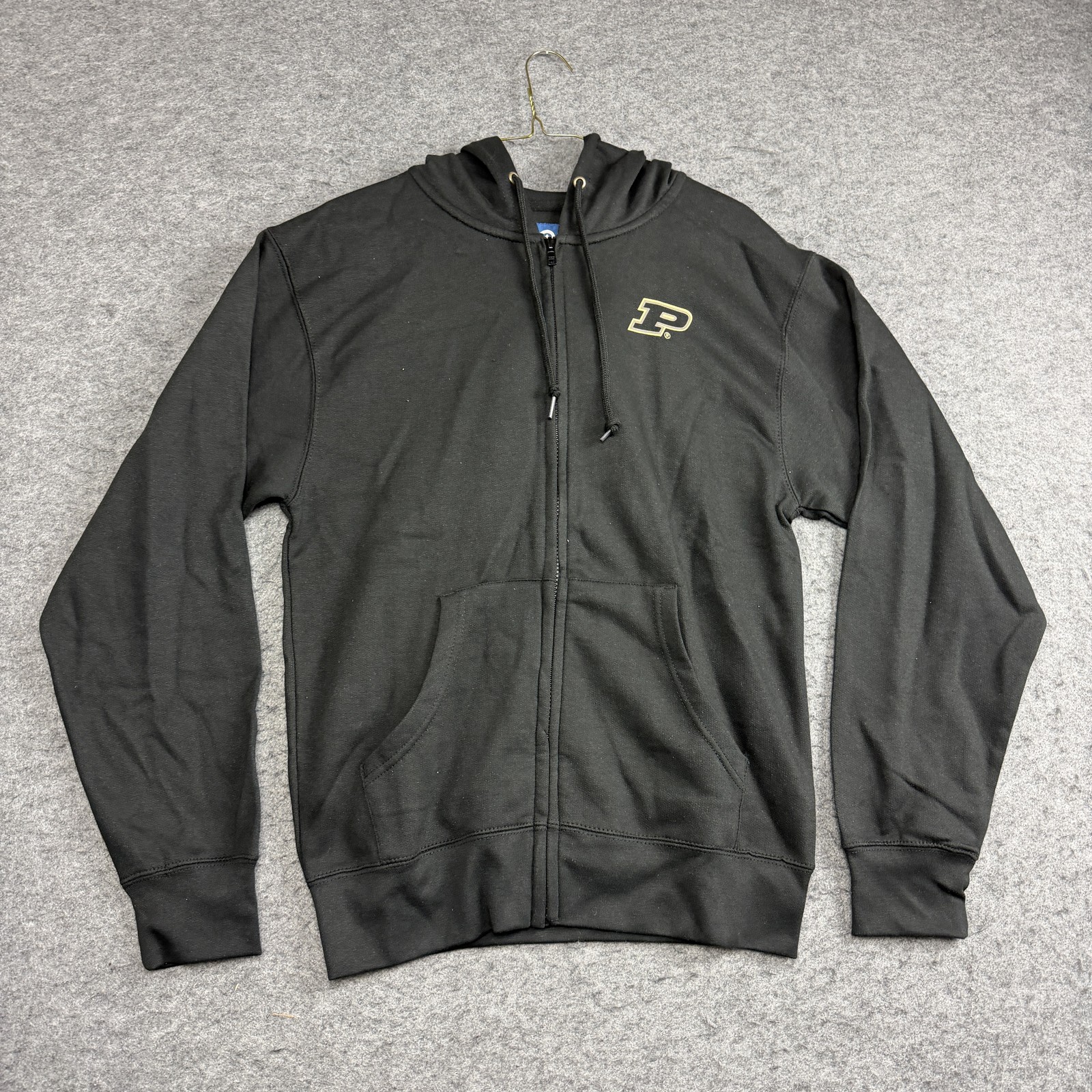 Purdue Boilermakers Hoodie Men’s Small, Black NCAA Blue 84 Full Zip Sweatshirt