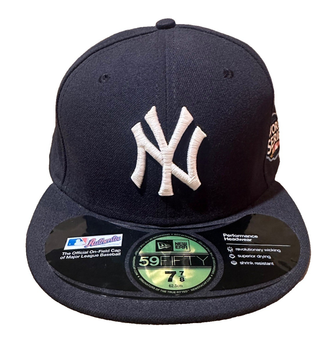 New Era 59Fifty New York Yankees 2009 World Series Patch Fitted Cap7-7/8 MLB New