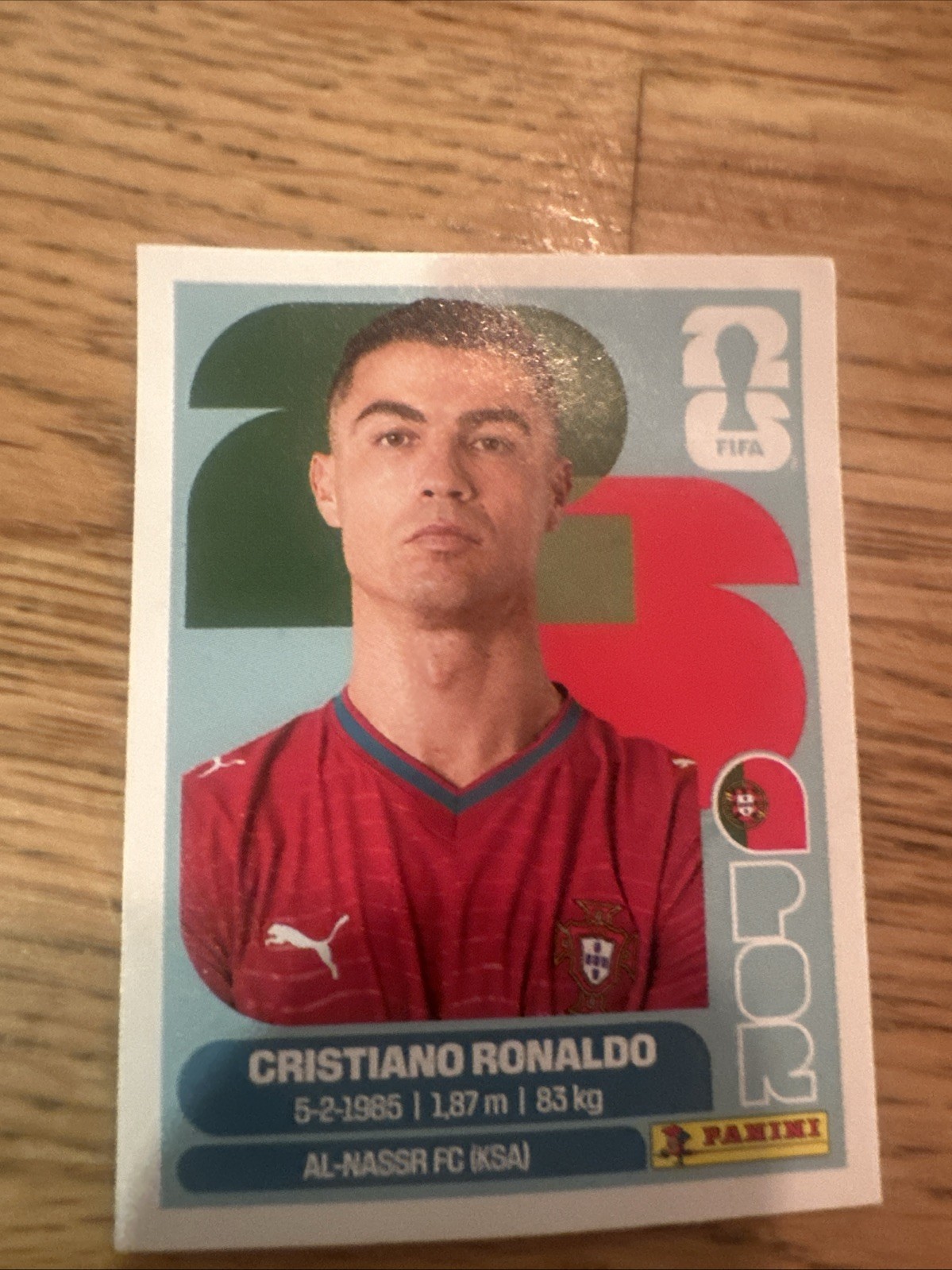 2006 panini world cup cristiano ronaldo sticker