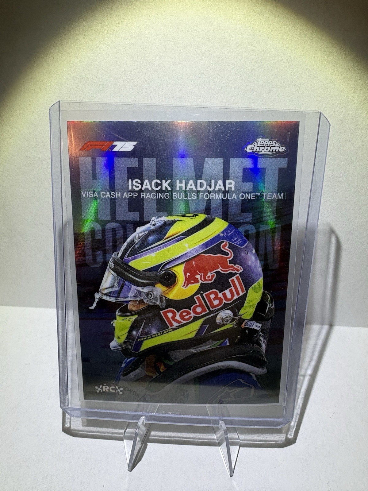 2025 Topps Chrome Formula 1 Isack Hadjar Helmet Collection Refractor #HC-5 (RC)