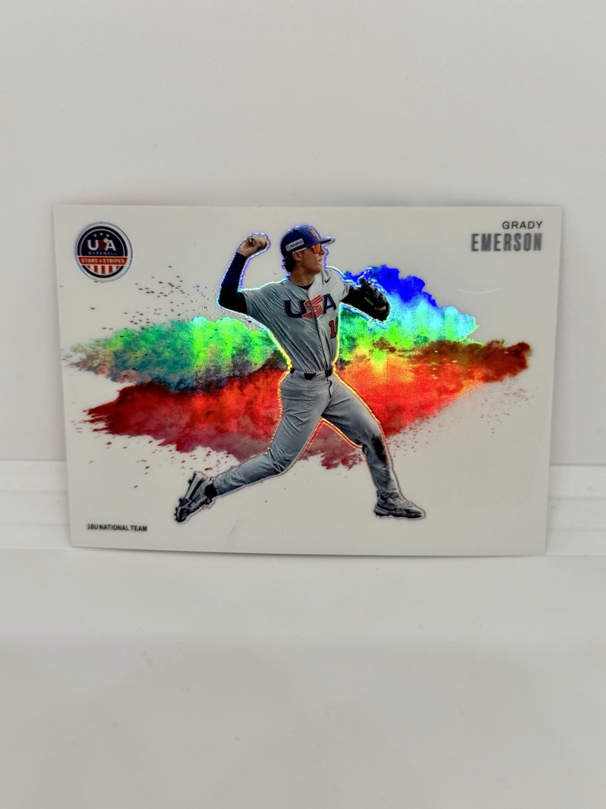 GRADY EMERSON 2026 Panini Prizm Stars & Stripes Color Blast Case Hit 18U USA #1
