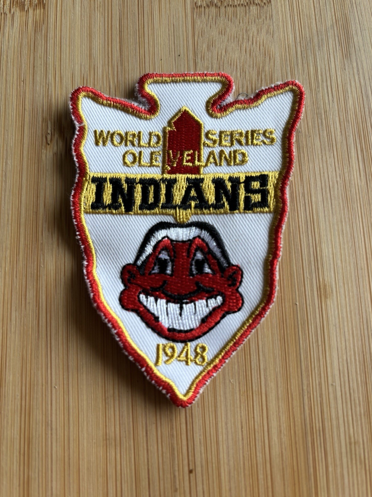 New 1948 Cleveland Indians World Series Patch 3.50 in. Official Sew On Iron Rare