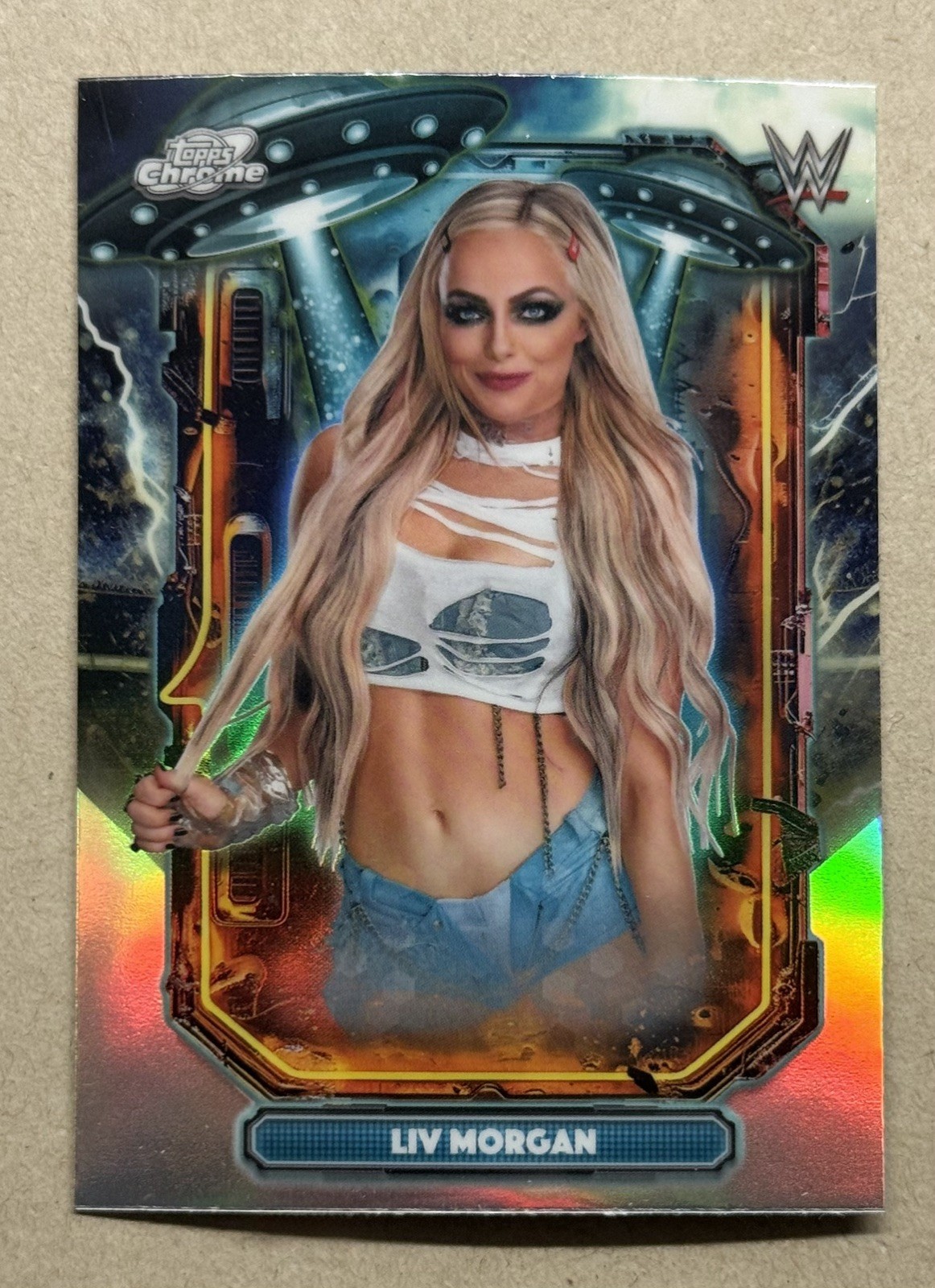 2026 WWE Topps Chrome Cosmic Liv Morgan Extraterrestrial Talent
