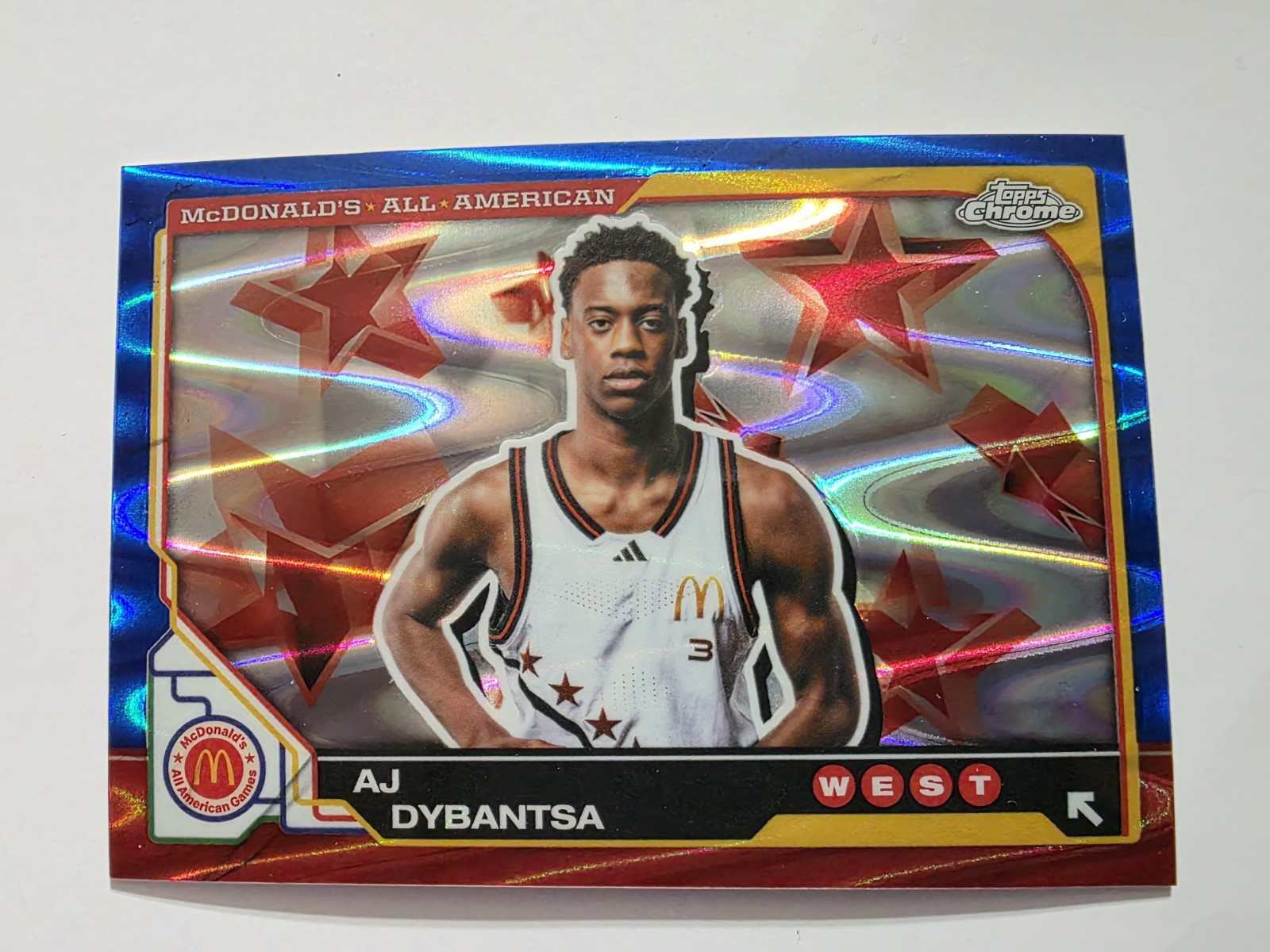 2025 Topps Chrome Mcdonald’s All American – AJ Dybantsa #45 Blue RayWave…