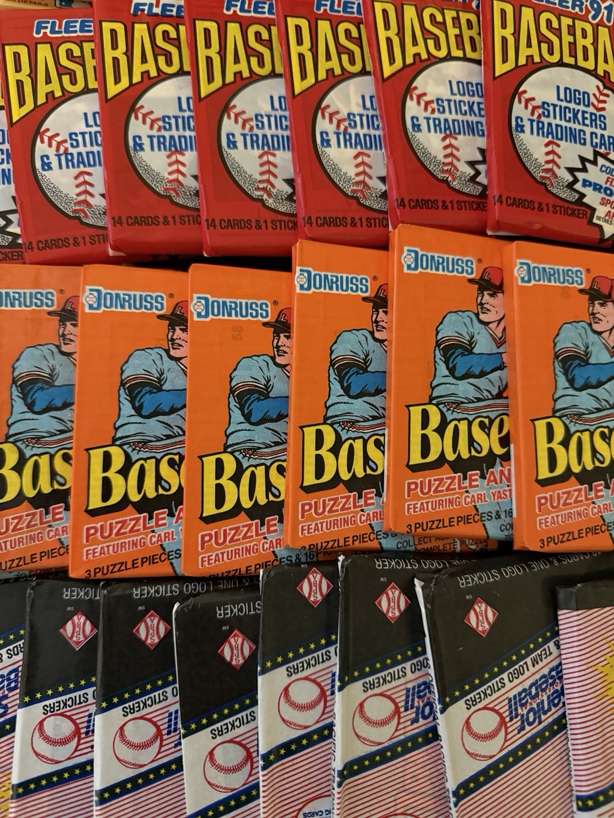 Baseball Cards – Unopened Packs from Vintage Box – 100 Cards In Sealed Packs!