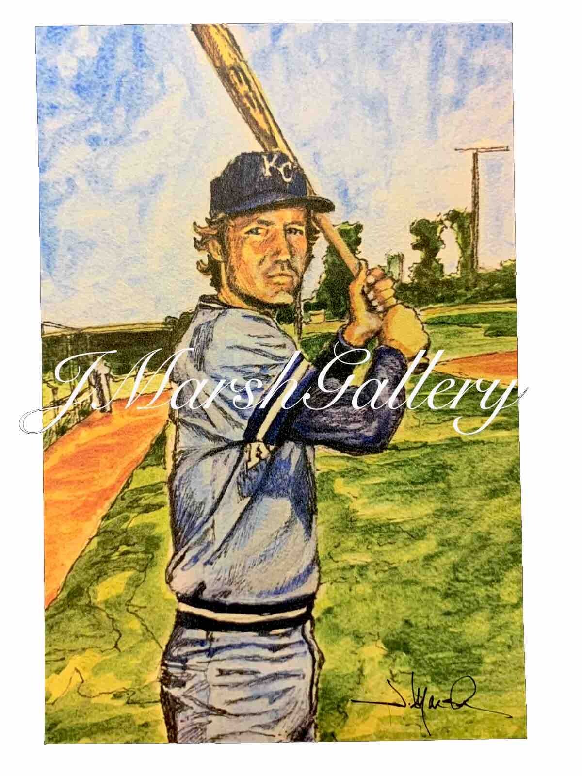 George Brett Rookie Postcard ACEO 3.5×5.25