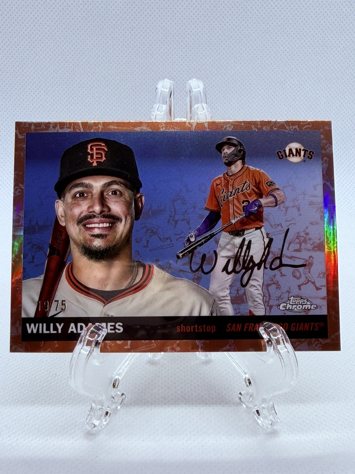 2025 Topps Chrome Platinum Toile Rose Gold #170 Willy Adames-Serial 19/75~Giants