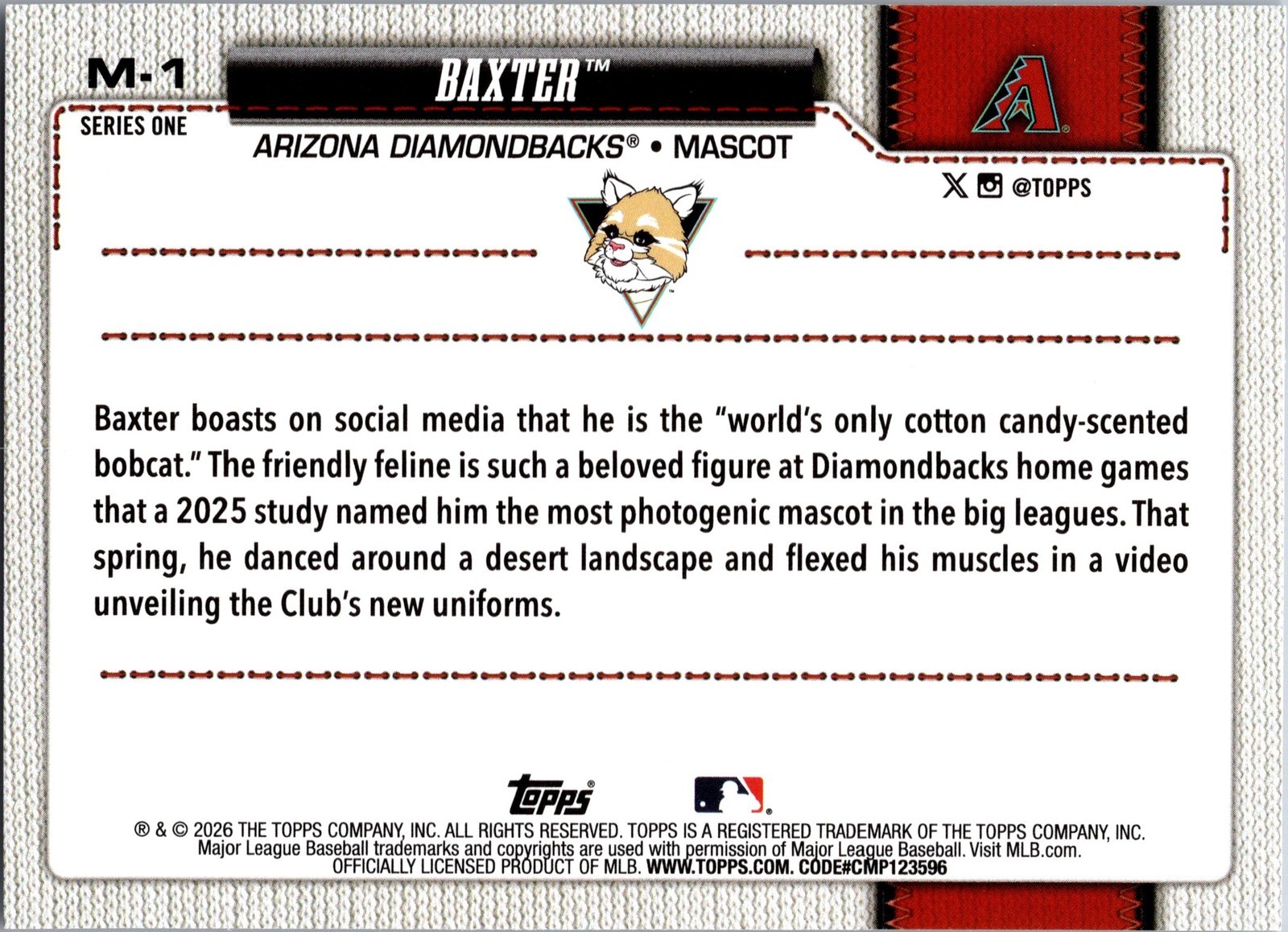 2026 Topps Series 1 BAXTER #M-1 NM- 63026-301