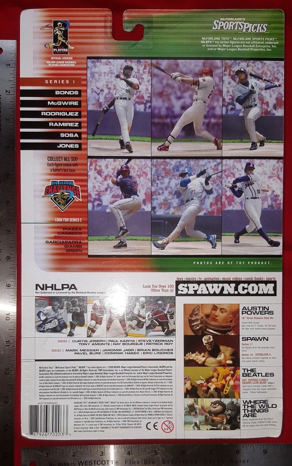 2000 Alex Rodriguez #3 MLBPA Figurine McFarlane Spawn Big Leaguer SERIES 1 MLB