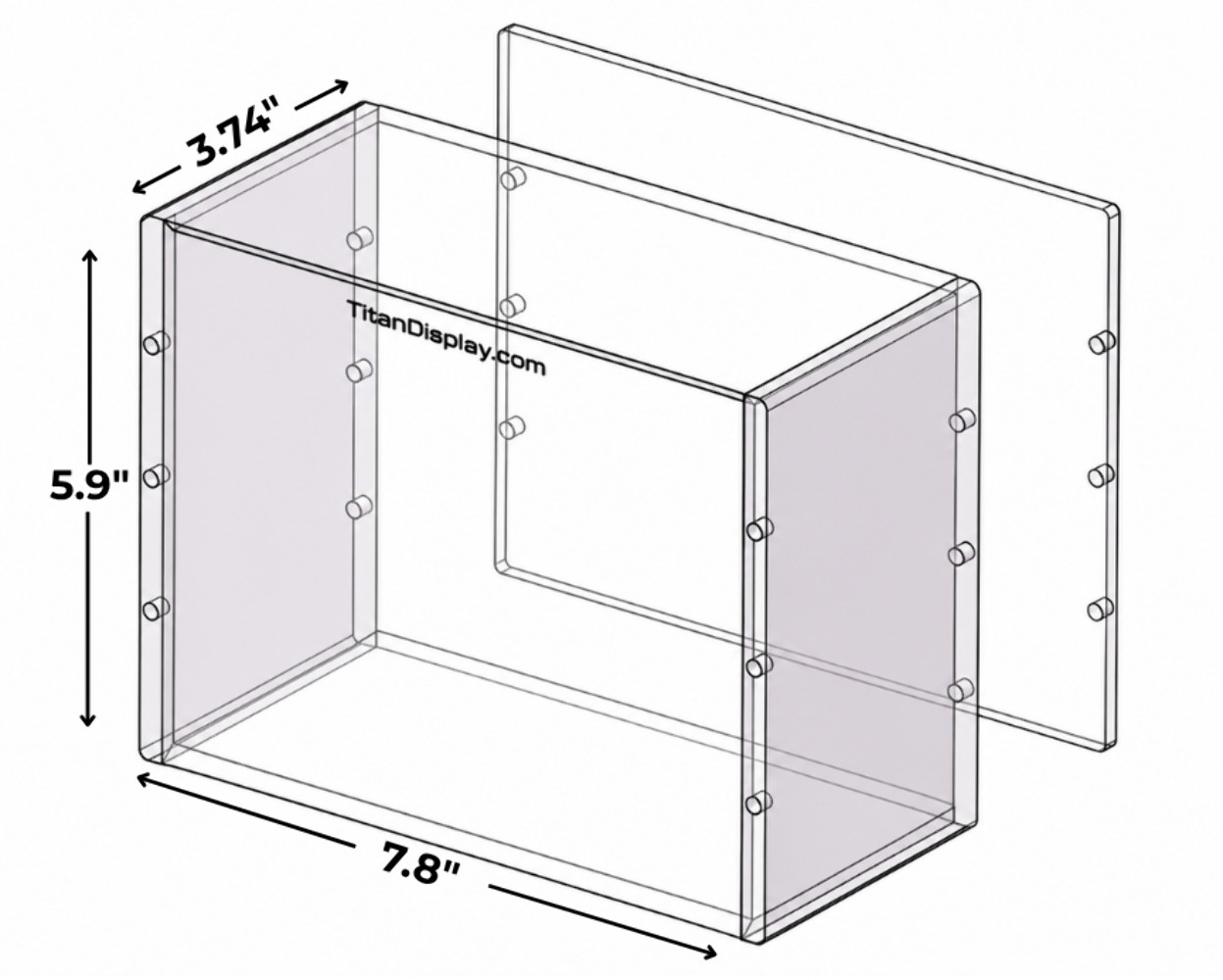 Stackable Premium Acrylic Display Case w/ Magnetic Lid for Topps Cards Wax Box