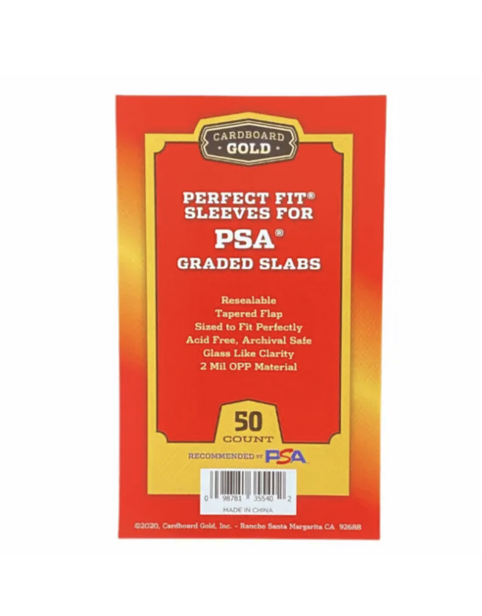 PSA Perfect Fit Sleeves for Graded Slabs PSA Logo 50, 100, 200, 500, 1000
