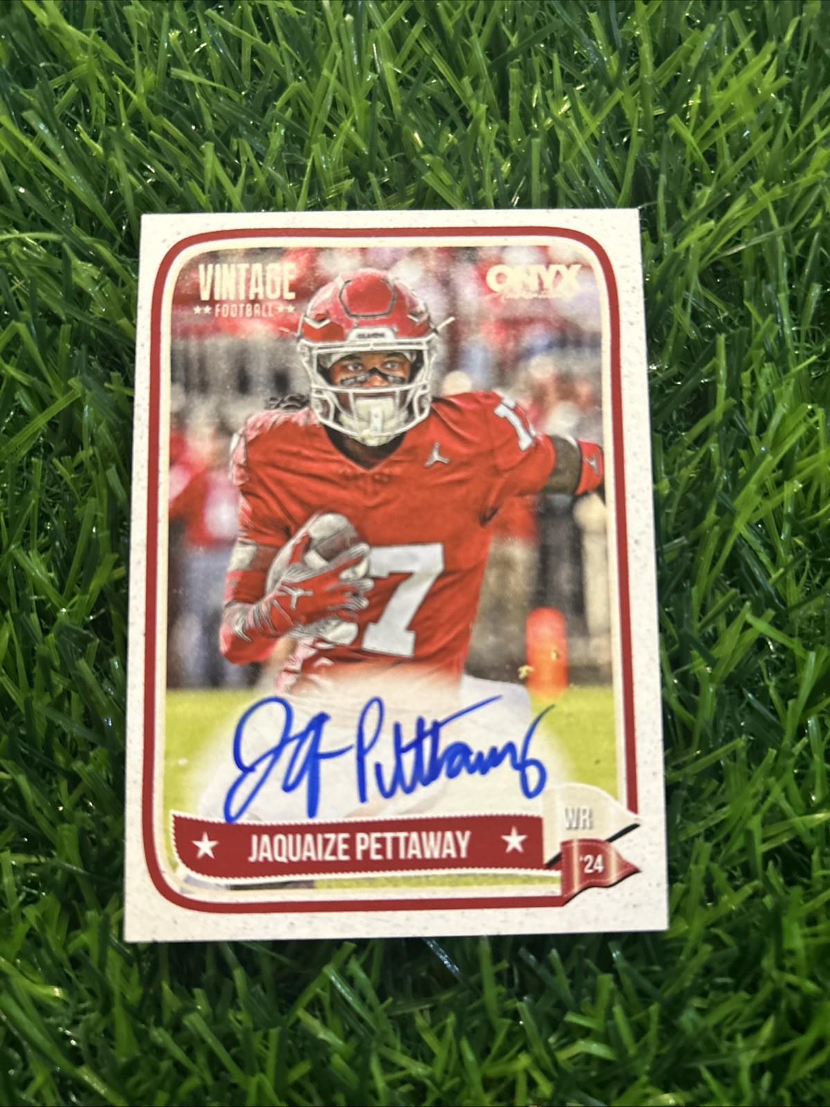 2024 Onyx Vintage Jaquaize Pettaway RC On Card Auto Oklahoma Sooners F62