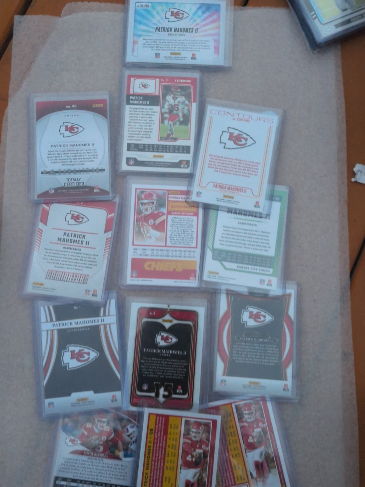 Patrick Mahomes Lot 4 PSA Slabs 1 /399) 1 PSA Rookie 1 Raw, 2 Patch 45 Total