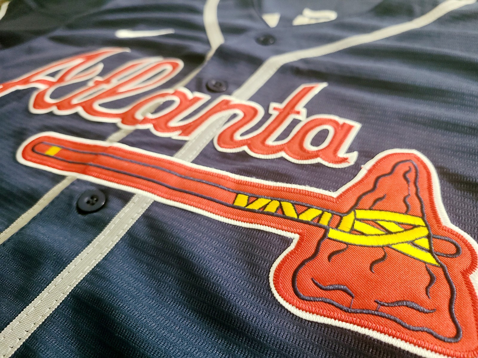 Ronald Acuna Jr # 13 Braves Men’s Stitched Navy Jerseys (S-3XL)