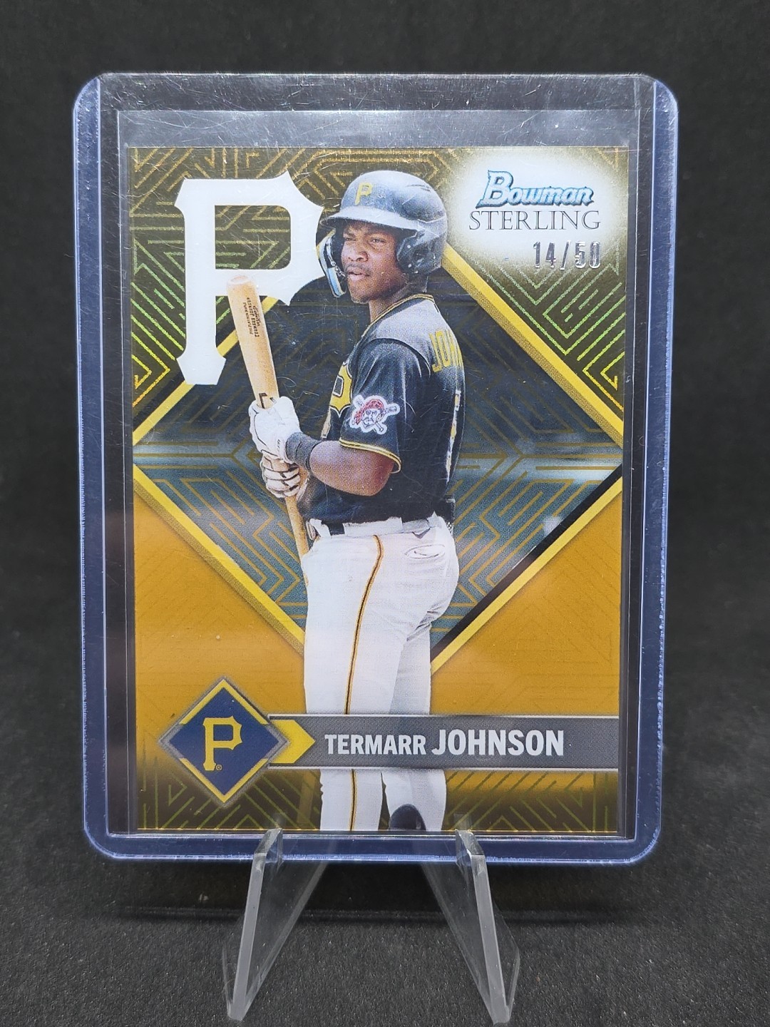 2023 Bowman Sterling Termarr Johnson Gold /50 Acetate Clear #ST-18 Parallel