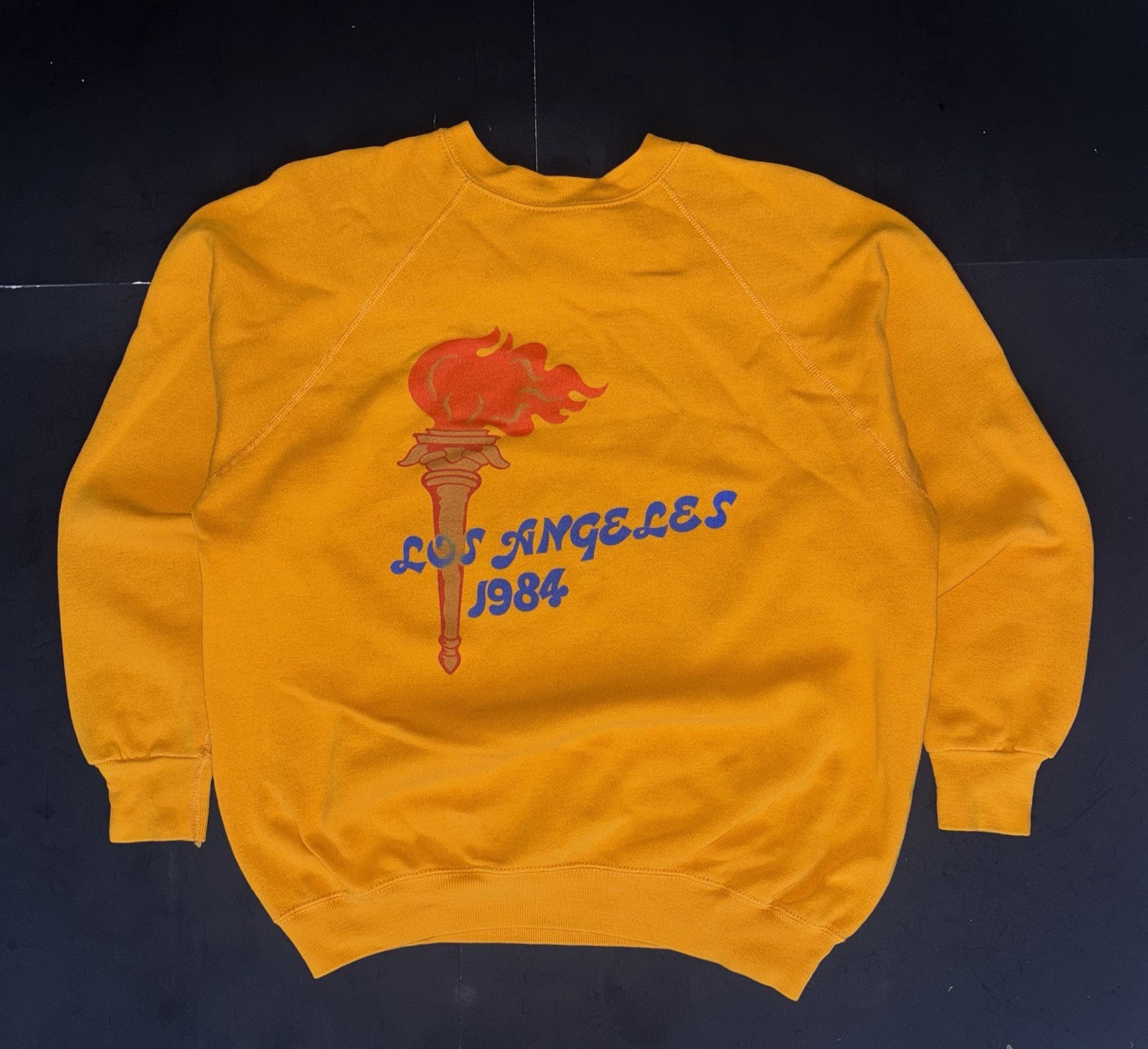 Vintage Olympic Sweatshirt Sz XL USA 1984 Los Angeles Pullover Crew Neck