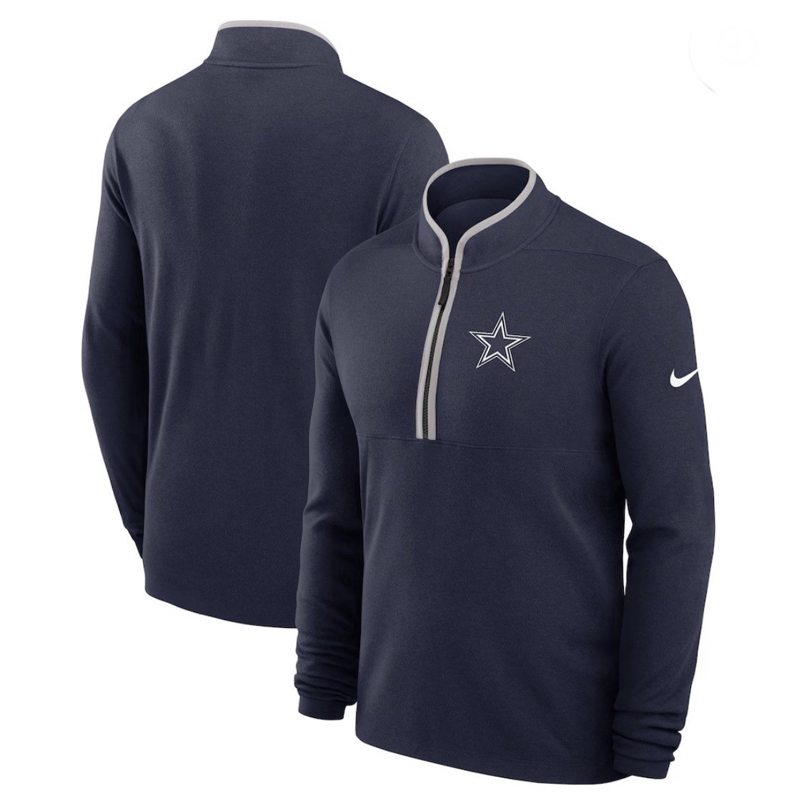 3X Men’s Nike Navy Dallas Cowboys Lightweight Victory Dri-FIT Half-Zip Pullover