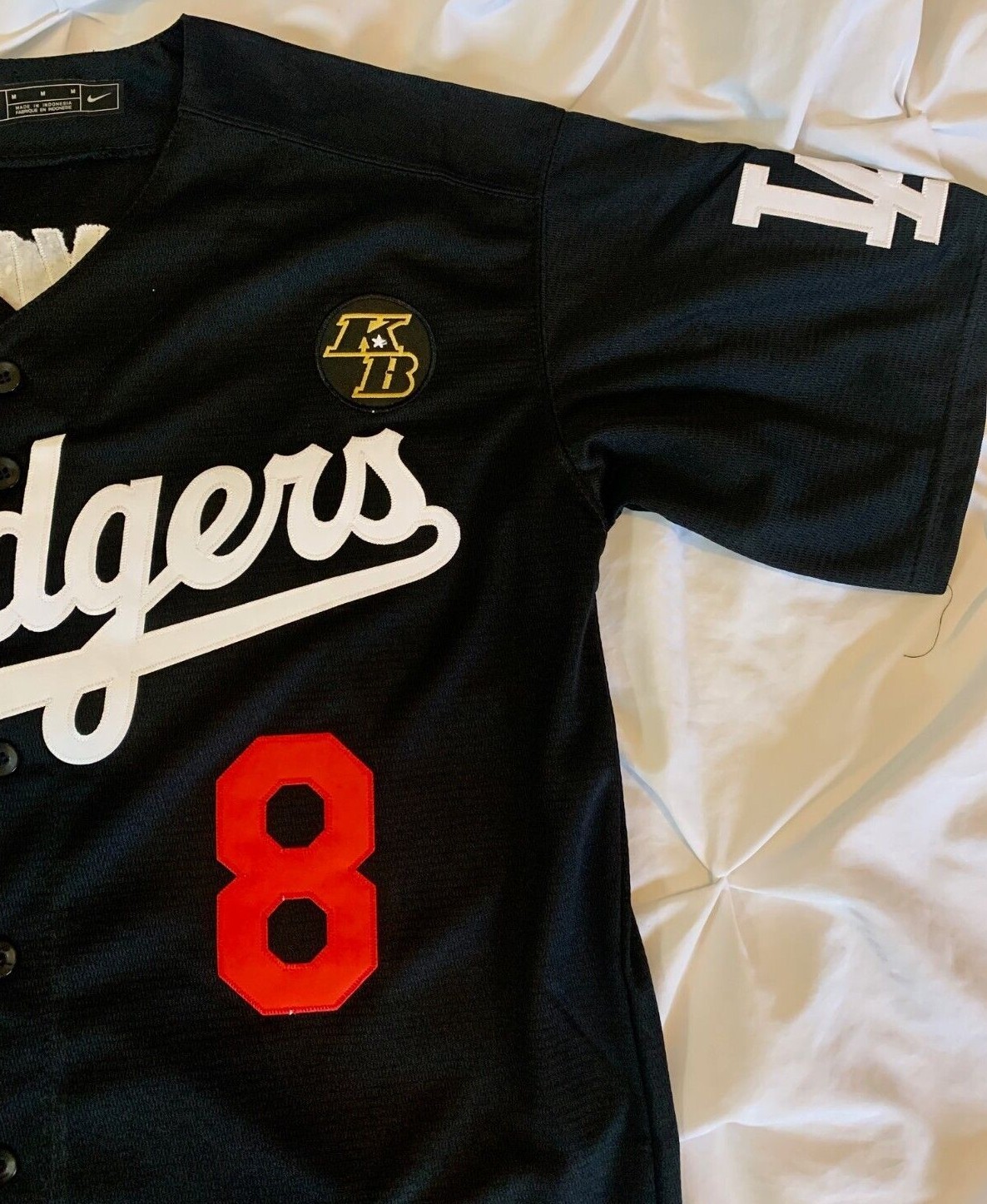 Kobe Bryant Los Angeles Dodgers #8 #24 Adult M L XL 2XL White Black Blue Jersey