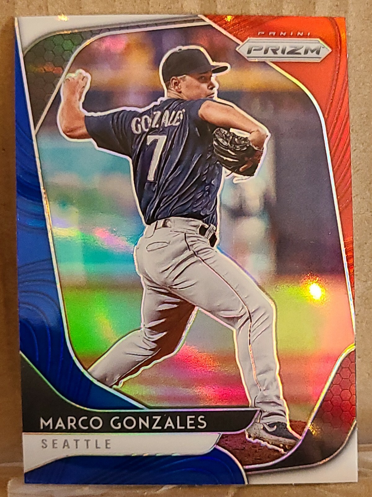 2020 Marco Gonzales Red White Blue Refractor Panini Prizm