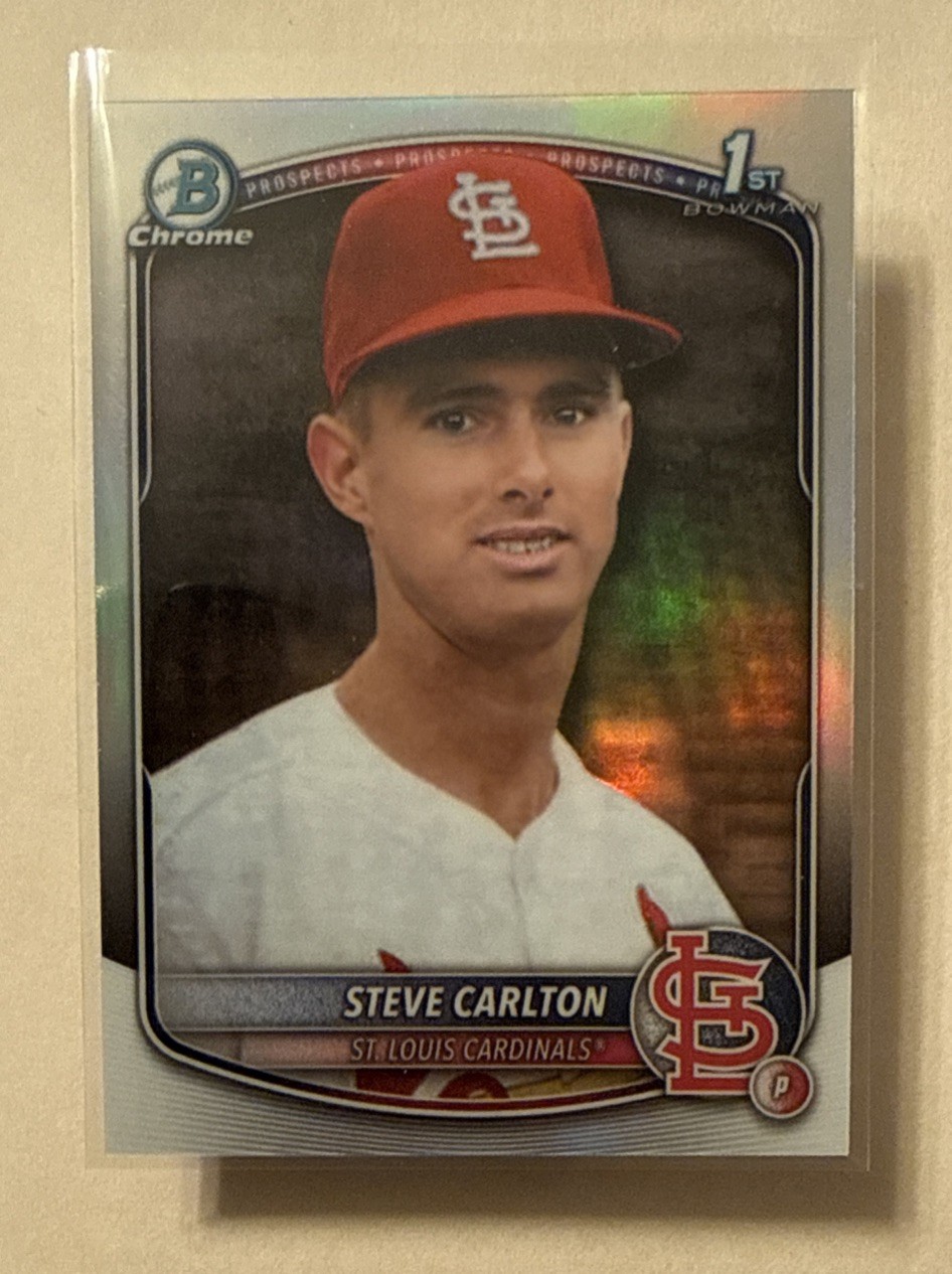 2025 Bowman Chrome Retrofractor Steve Carlton 1st St. Louis Cardinals BCP152 SSP