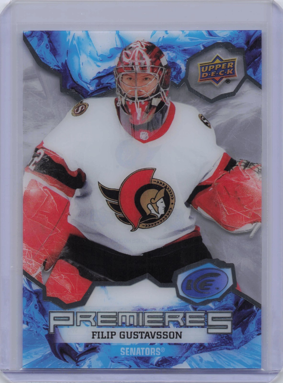 2021-22 Upper Deck Ice – Ice Premieres Filip Gustavsson #205 (RC)