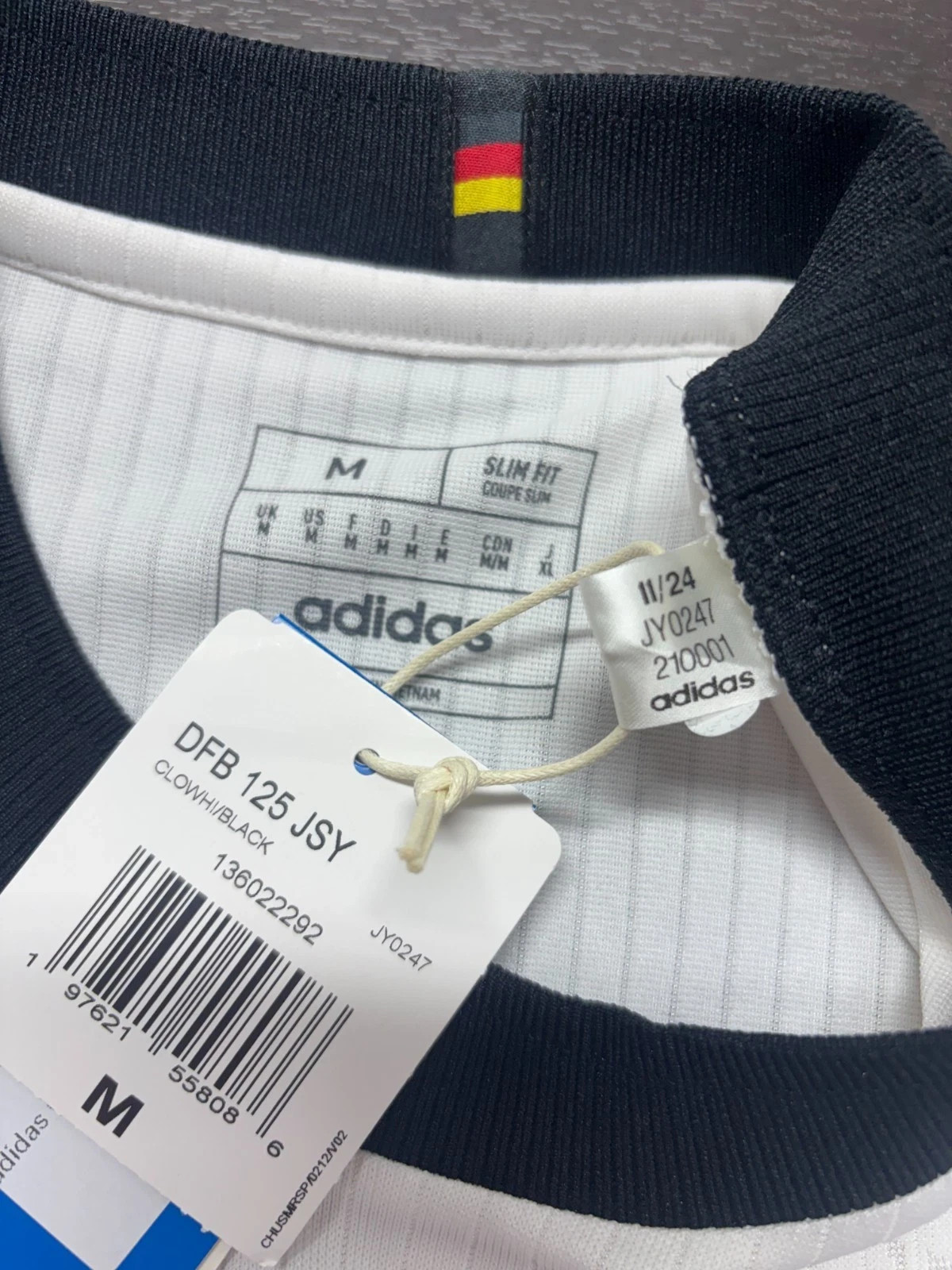 adidas Germany DFB 125th Anniversary Jersey (JY0247) – Size XL