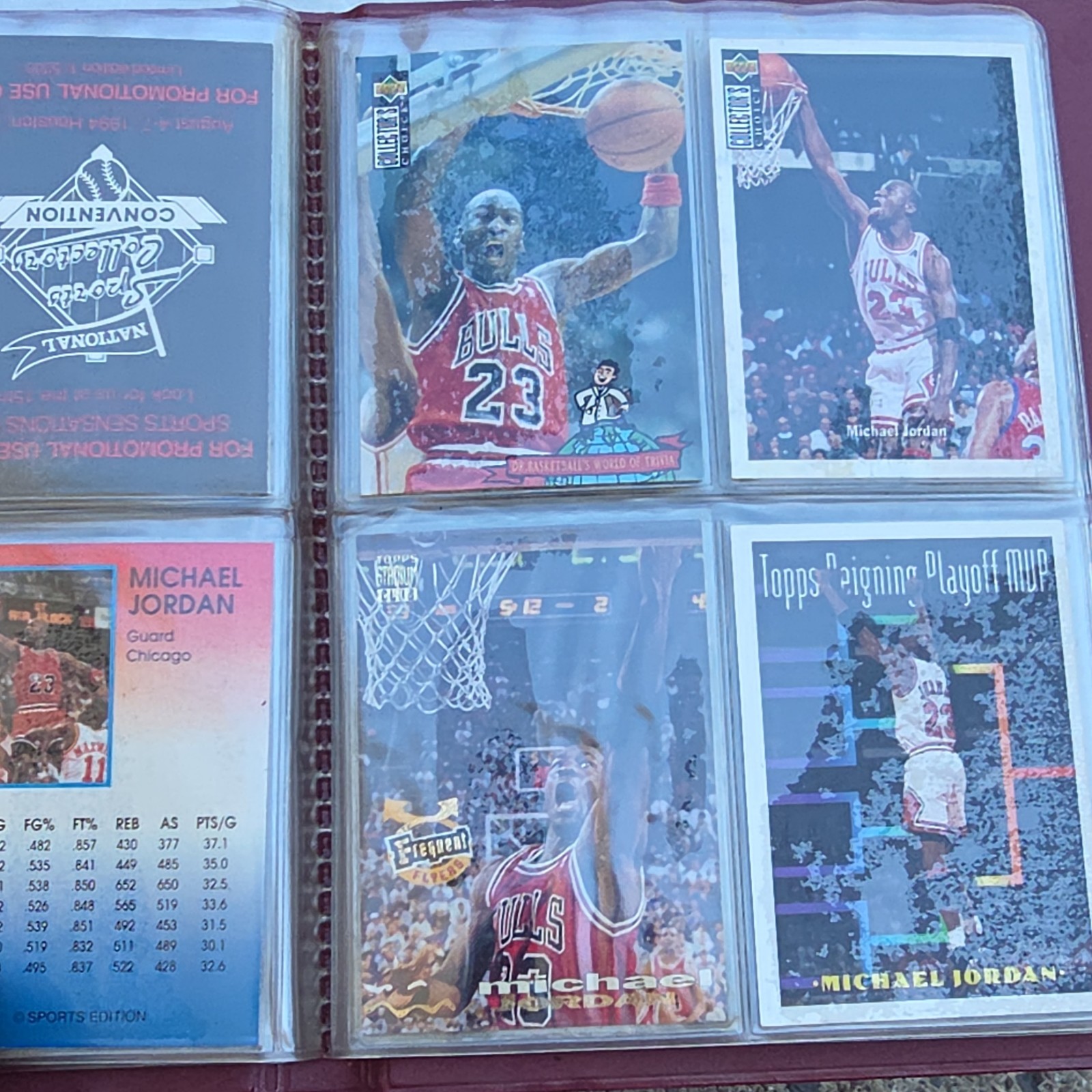 Topps Michael Jordan Auto 20-Card Lot 1993 Bulls w/ Binder Magic Johnson