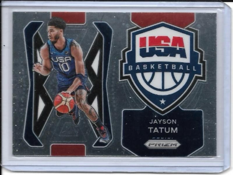 2021-22 Panini Prizm #1 Jayson Tatum USA Basketball Prizms Green Wave